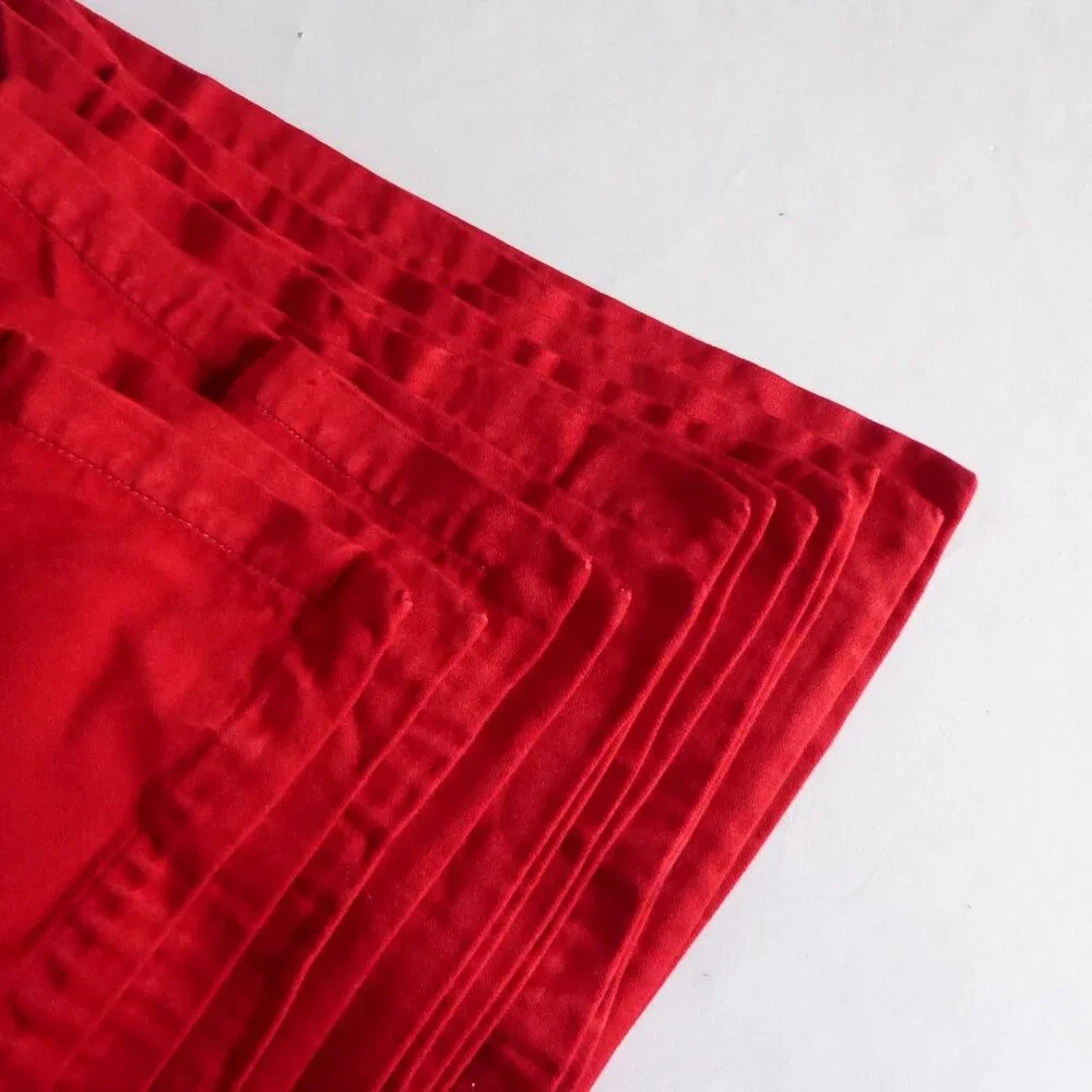 CRATE & BARREL BRAND 21” RED ROSETTI CLOTH NAPKIN SET OF 12